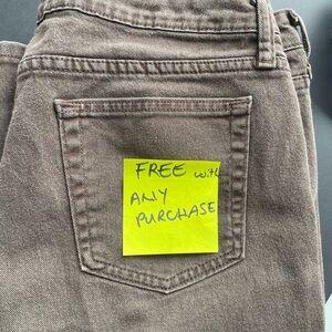 FREE👖SISTERHOOD👖brown denim Lee Riders tall